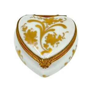 Limoges Heart Shaped Trinket Box